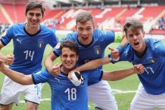 Chicco Semeraro con la squadra Under 17 dell'Italia
