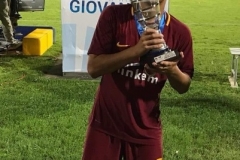 Chicco Semeraro con la squadra Under 17 dell'As Roma