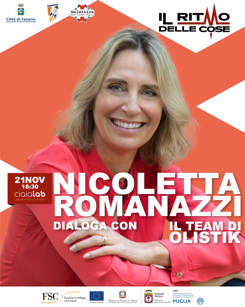 La mental coach Nicoletta Romanazzi inaugura la nuova rassegna “Il Ritmo delle Cose”