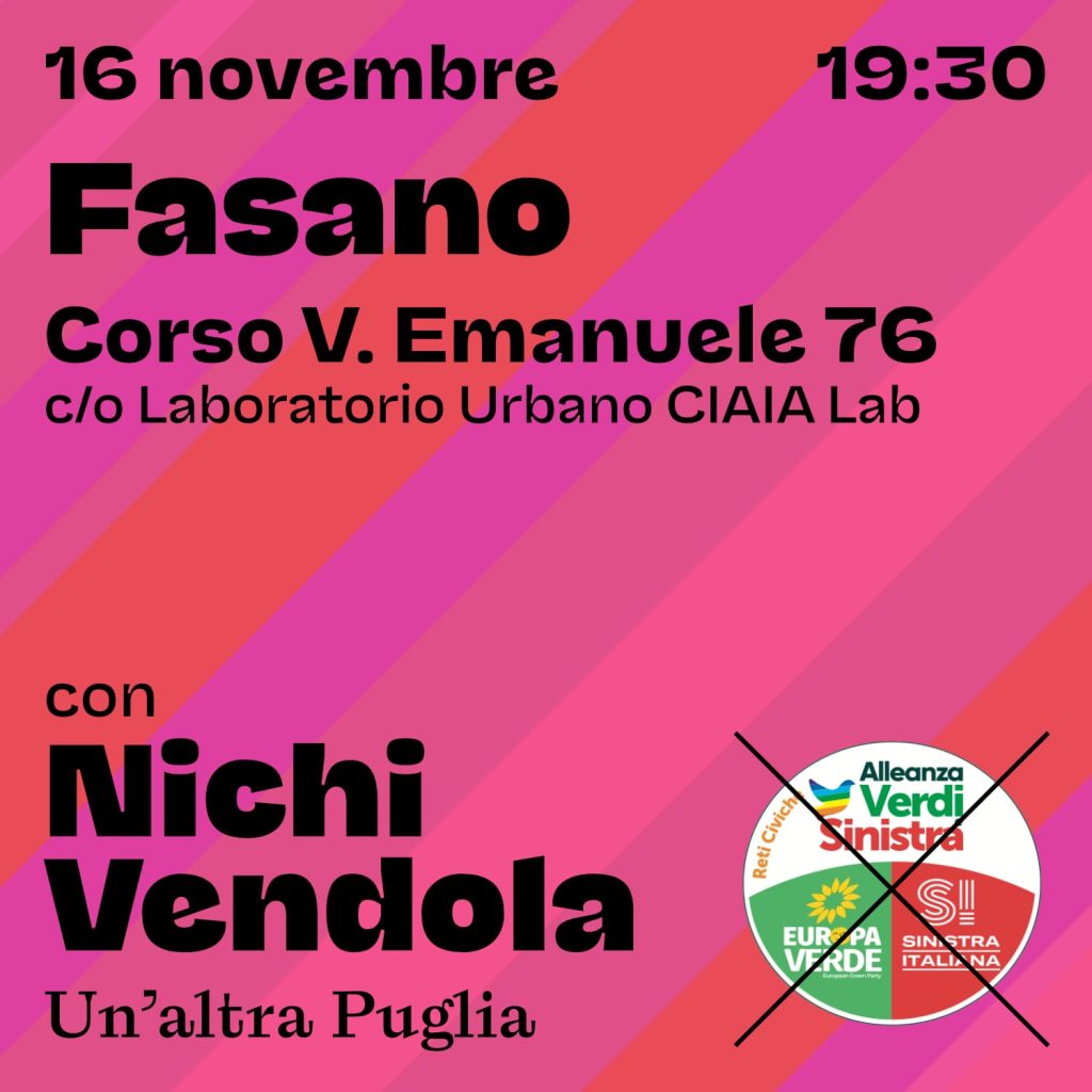 Nichi Vendola incontra Caterina Marini a Fasano 