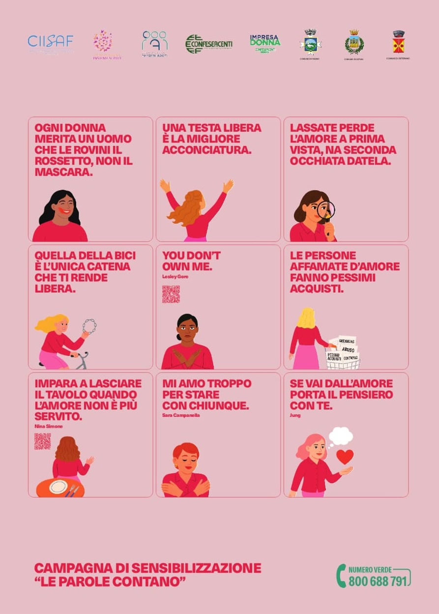 “Le parole contano”, campagna di sensibilizzazione contro la violenza sulle donne 