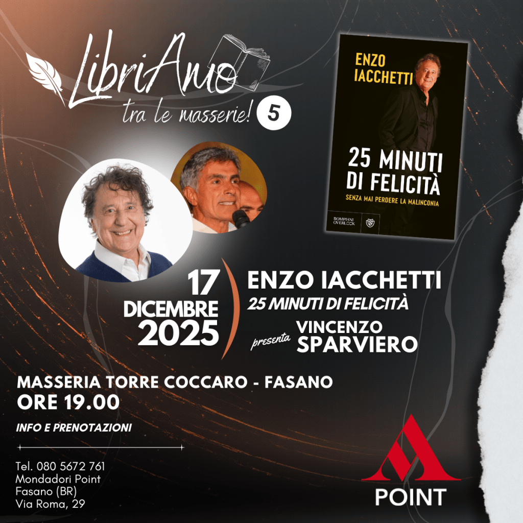 A Fasano torna “LibriAmo… tra le masserie!”, al via la quinta edizione con Enzo Iacchetti
