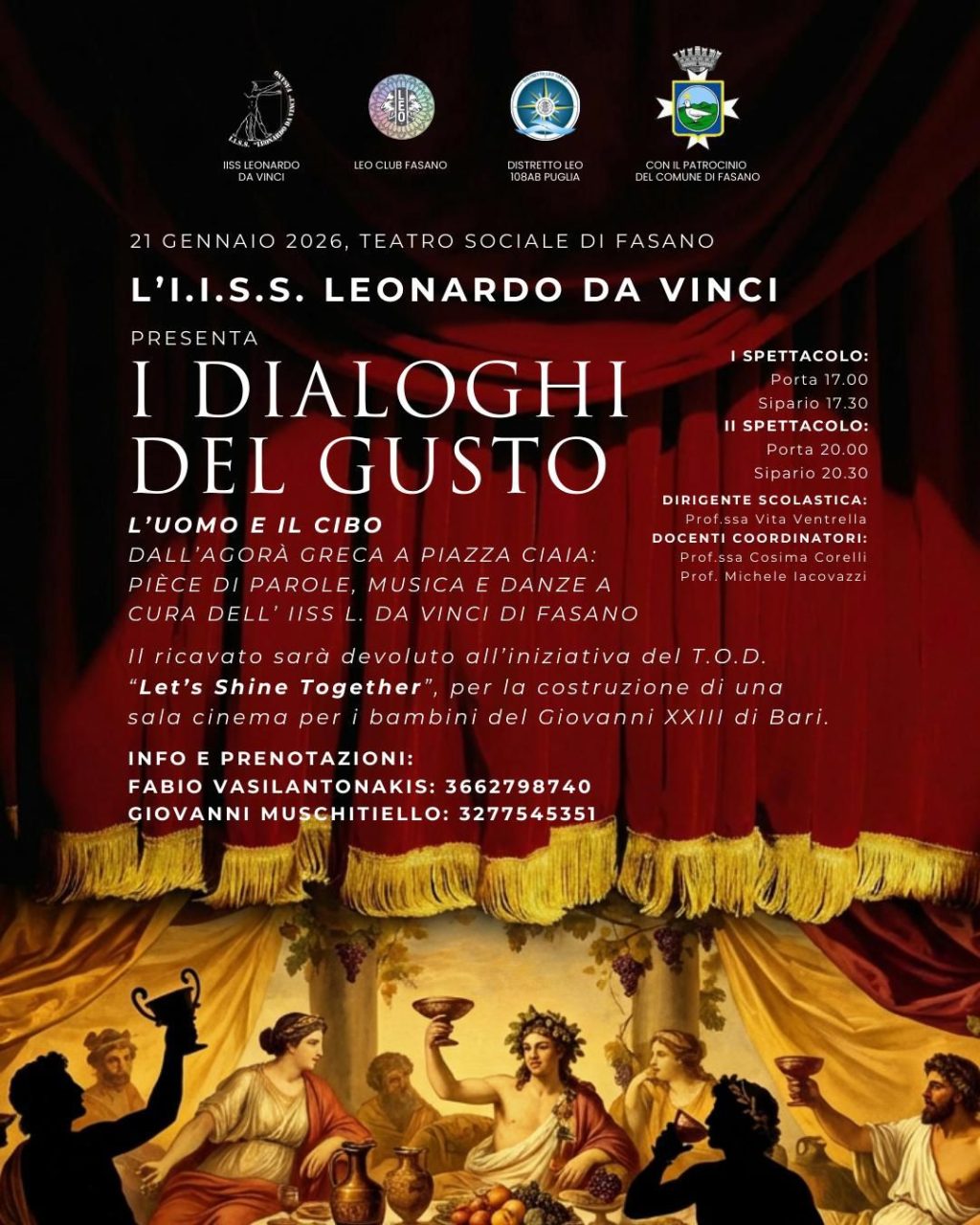 Uno spettacolo per accendere un sorriso: al “Leonardo Da Vinci” l’evento solidale del Leo Club
