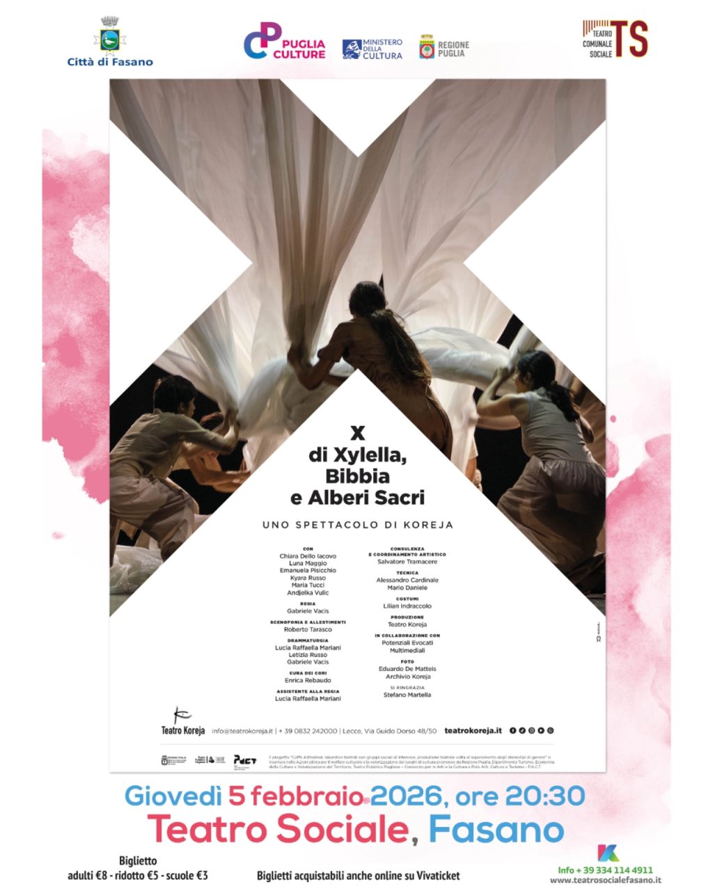 “X di Xylella, Bibbia e Alberi Sacri”, al Teatro Sociale una trasfigurazione poetica del fenomeno che ha distrutto oltre 21 milioni di ulivi 