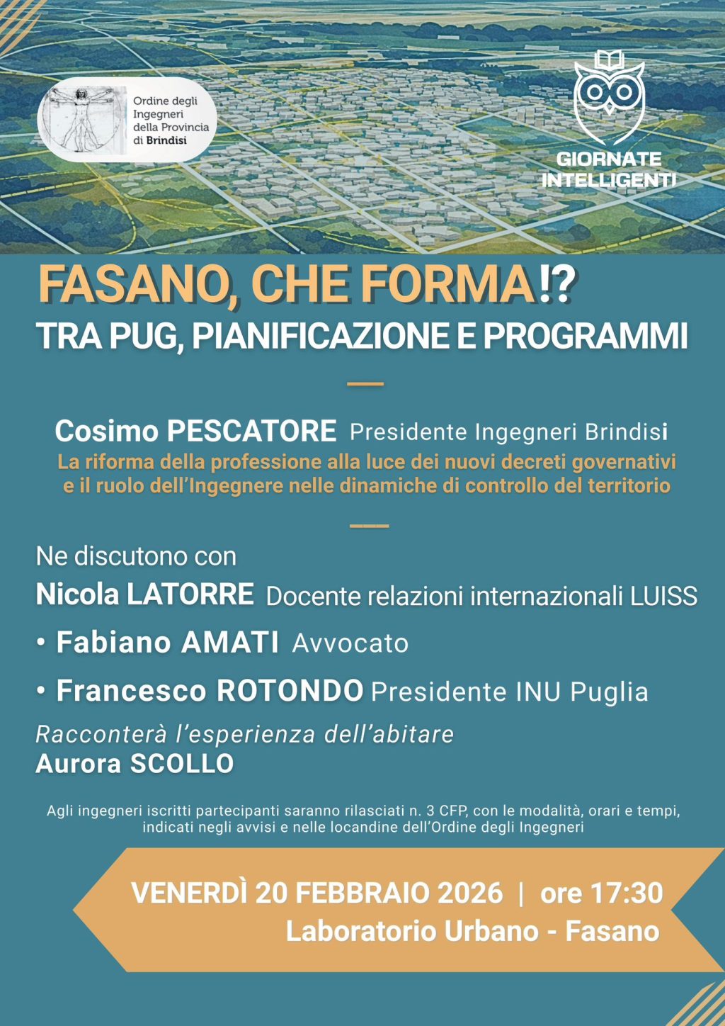 ”Fasano, che forma!?”: un incontro per parlare di PUG, pianificazione e programmi