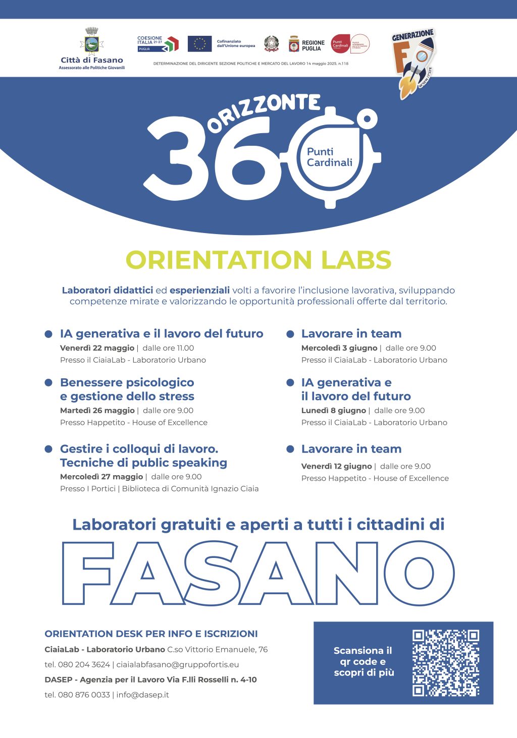 Orientation Labs Fasano locandina