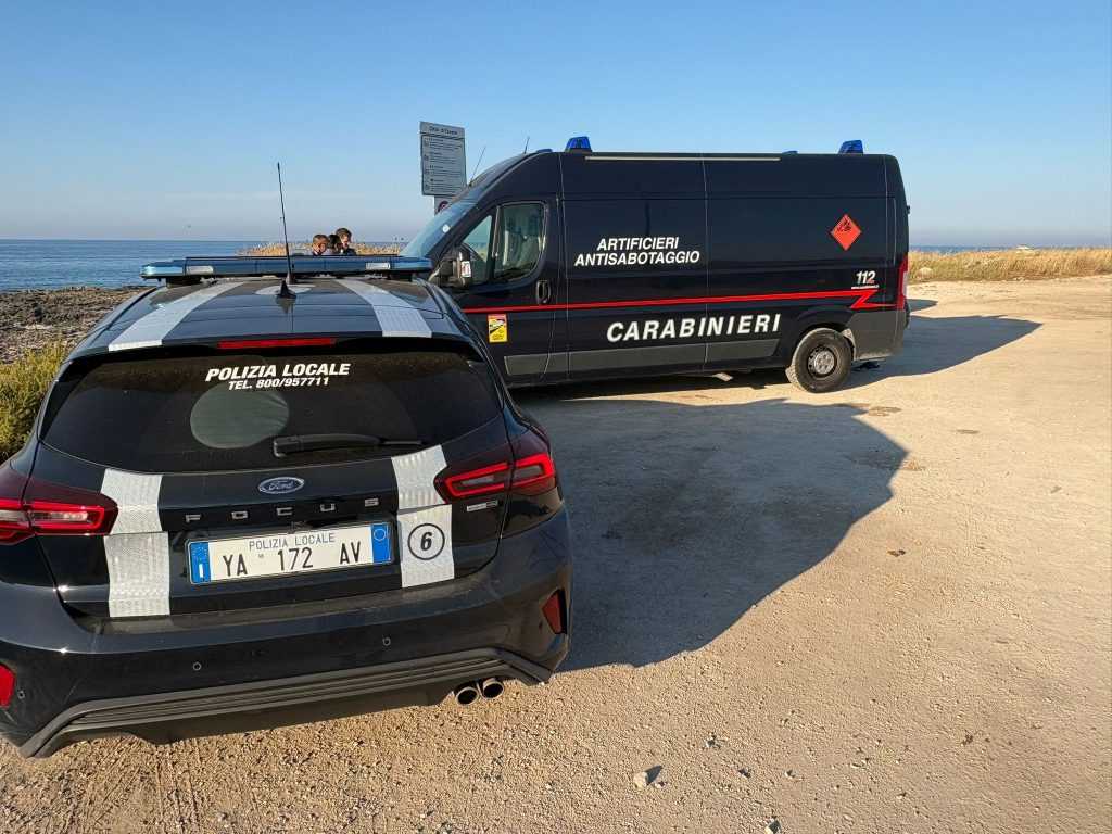 Ordigno bellico rinvenuto in località Egnazia: evacuata la zona